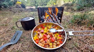 Bushcraft Cooking Breakfast - Spam Hash