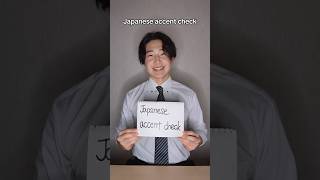 Japanese accent check