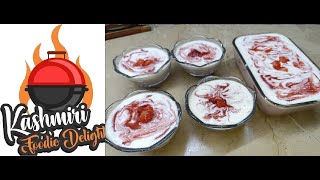 Strawberry Mousse Recipe | Easy Strawberry Dessert Recipe By Kashmiri Foodie Delight