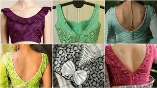 V Neck Blouse Designs New Model Designer Blouse Neck Designs/V Neck Blouse Designs Front And Back