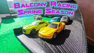 Hot Wheels Balcony Racing: Thrilling Diecast Car Races on Serpentine Speedway #diecast #hotwheels