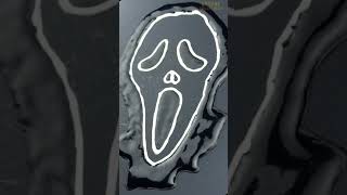 How to make Ghostface Pancake Art #Shorts