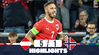 Österreich - Norwegen | 5:1 | Zusammenfassung | Nations League 2024-25 | österreich norwegen