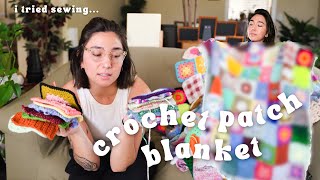 making a crochet patchwork blanket | subscriber patchwork project!