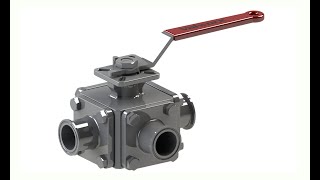 Valworx 3-Way L-Port Sanitary Ball Valves