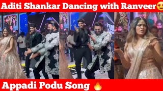 🔴Aditi Sankar Dancing with Ranveer & Atlee 😍 | Aishwarya | Aditi Sankar | Atlee | Cine Talkies