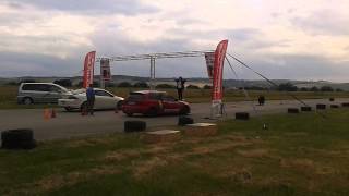 Civic D16Z6 vs. Integra DC5 Type R (Cestice 2013) drag 1/8mile part1