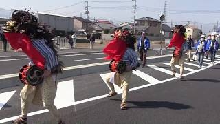 国道254号線バイパス吉井北通り線開通式 獅子舞奉納