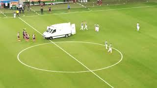 Jogador do Cerro sai de ambulância - Palmeiras 0 x 1 Cerro Porteno