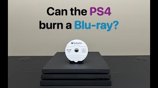 Can the PS4 burn a Blu-ray disc?