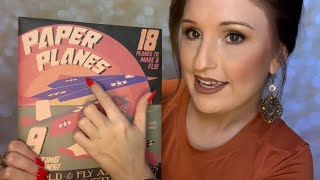 ASMR FOLDING PAPER PLANES | PAPER PINCHING & PAPER SOUNDS + WHISPERS