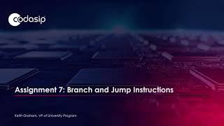 Assignment 7: Branch and Jump Instructions