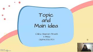 TOPIC 7 TOPIC SENTENCE // CHIKA SHEREN PIRANTI