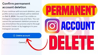 INSTAGRAM ACCOUNT DELETE KAISE KARE PERMANENTLY | HOW TO DELETE INSTAGRAM ACCOUNT PERMANENTLY 2024