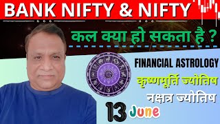 Nifty, Bank Nifty  Prediction by Financial Astrology for date 13- June- 2024.