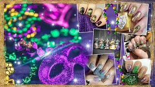 Mardi gras collab | Youtubers nail art stamping weekly collabs