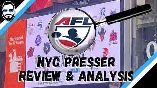 The Arena Football League's NYC Press Conference - A Review and Analysis