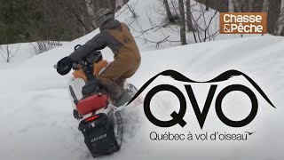 Sortie d'hiver à la Pourvoirie Mekoos (pêche, motoneige hors piste, chien de traîneau)- QVO saison 8