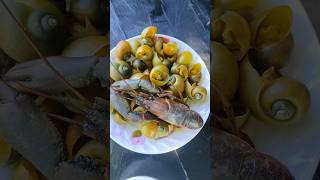 Boiled snails and Australia crayfish #food