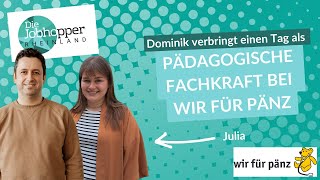 Jobhopper 2023: Dominik besucht eine pädagogische Fachkraft in der KiTa Wir für Pänz