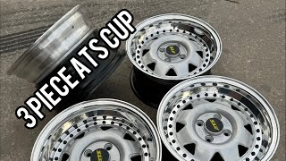 ATS cup custom 3 piece wheels 15" 4x100