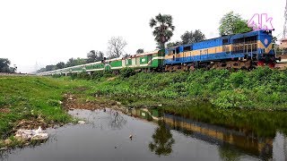 Intercity Sundarban Express Train of Bangladesh Railway in 4k