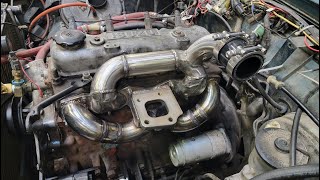 Diesel powered Samurai update:  New manifolds and a new turbo