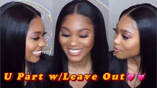 💜Client Real Review | U Part Wig Install With Leave Out! Natural Hair Protective