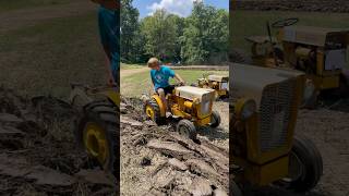 Plowing with my cub cadet original #shorts #tractor #farmequipment #cubcadet #gardentractor #plowing