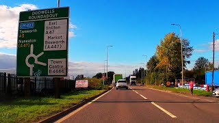 On the road from Fosse Park, Leicester to Nuneaton