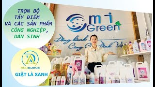 Làm giặt là không thể thiếu bộ hoá chất giặt xả, tẩy điểm đồ trắng, màu chuyên dụng Omigreen này?