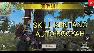 Mabar ff pertama kali walau skill kentang auto booyah