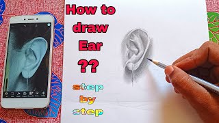 How to draw ear || Tutorial for beginners || step by step || @SouravjoshiArts