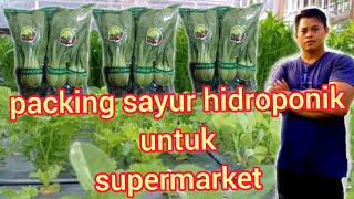 cara packing sayuran hidroponik supermarket