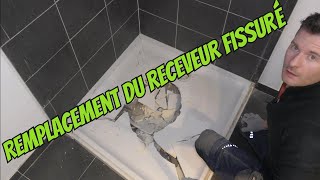 Remplacement d'un receveur de douche fissuré