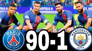 FIFA 25- MESSI RONALDO NEYMAR & MBAPPE | ALL STARS | PSG 90-1 AL NASSR #fc25