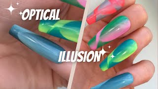 Viral Nail Trend: Vertical Ombre with Optical Illusion and French Tips