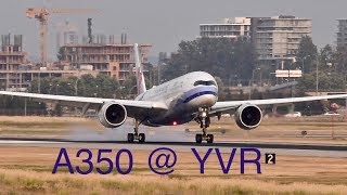 FIRST China Airlines A350 Landing at Vancouver Airport (YVR)