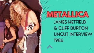 JAMES HETFIELD & CLIFF BURTON METALLICA UNCUT INTERVIEW 1986 RARE HD