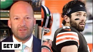 GET UP | Tim Hasselbeck "on fire" Browns vs Broncos Week 7; Baker Mayfield suffered a serious injury