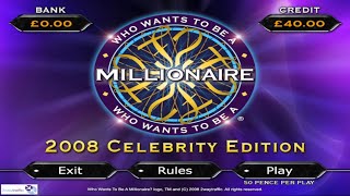 Millionaire 2008 Celebrity Edition Pub Quiz Game #1