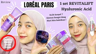 TERBARU Loreal Revitalift Hyaluronic Acid , kulit jadi kenyal & lembab ? Cleanser Serum Masker Cream