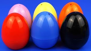 6 Surprise Eggs with Toys Colors for Kids opening fun Nursery Rhymes