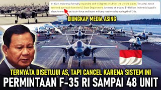 TERUNGKAP PEMBELIAN JET TEMPUR F-35 RI 48 UNIT DISETUJUI AMERIKA, TAPI BATAL KARENA SISTEM INI !!