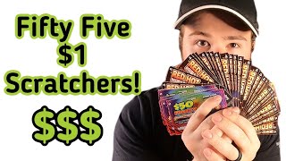 Buying 55 $1 Scratchers! Here’s What Happened!