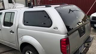 2014 Nissan Navara D40 Starburst Silver with UniUte canopy.