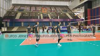 dibuang sayang :  kondisioning lapangan (spike session) timnas seagames voli putra { KAMBOJA 2023}