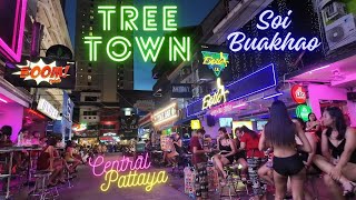 [4K] Central Pattaya Today | Soi Buakhao Tree Town Candid Walks August 2024 Thailand