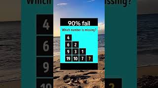 Which number is missing? #brainteasers #braintest #braingames #iq #iqtest #beach