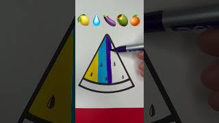 🍋💧🍆🫒🍊Creative satisfying art #simple #shorts #easy #shortvideo